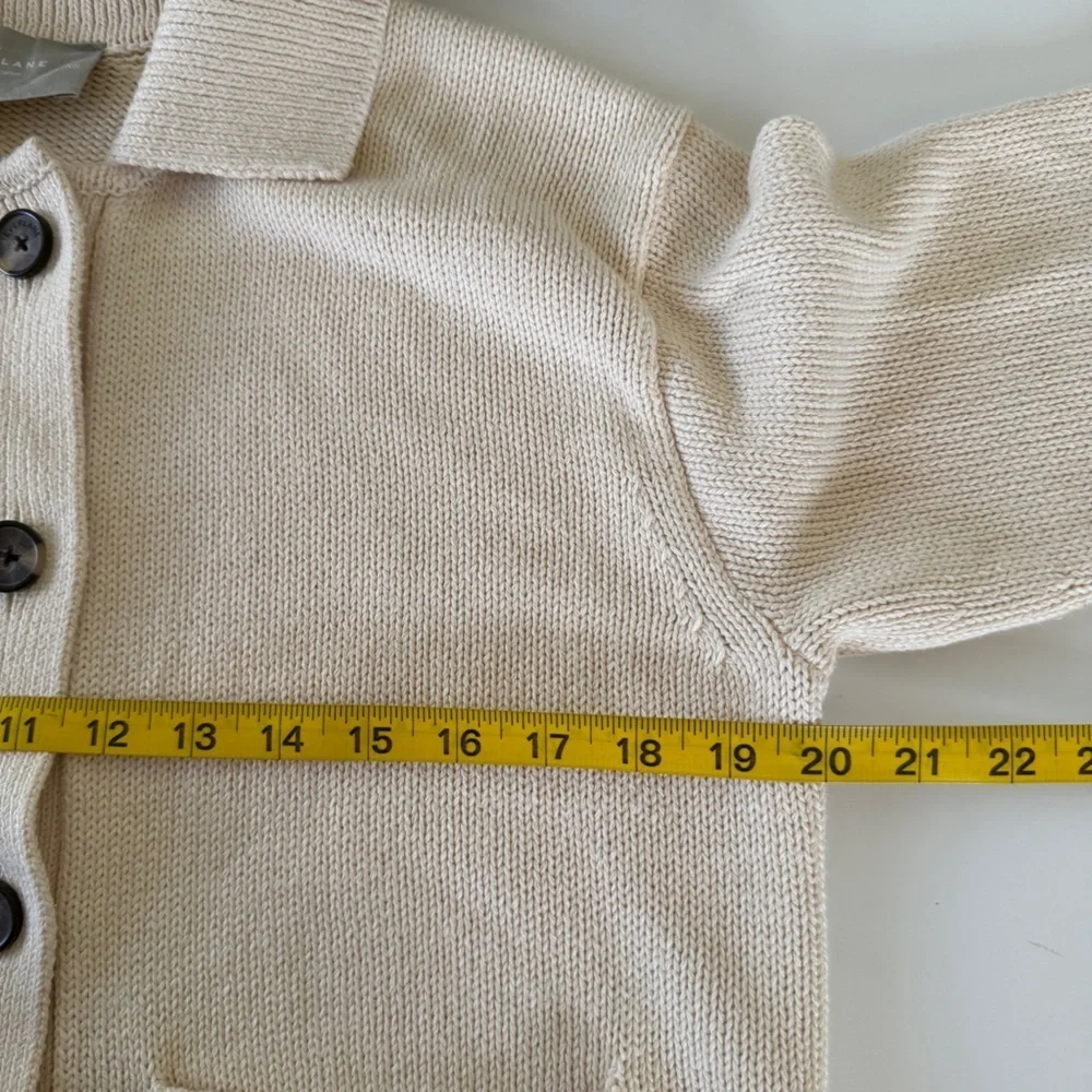 Everlane The Cotton Chore Sweater Jacket White Base - Size XS